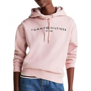 Tommy Hilfiger Sweat à Capuche Femme avec Logo, Rose (Foggy Pink), L