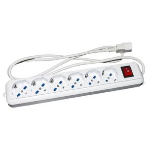 LINK Lkmp06 C MULTIPRESA pour des Groupes de continuité avec 6 Tripolari 10/16 A vers Prise IEC C13 Prise