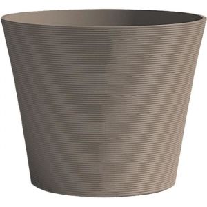 Garden id Pot De Fleurs - Green Care Sense Taupe - 40 X 34 Cm - Garantie De 10 Ans - 100% Recyclé - Résistance Uv Et Gel
