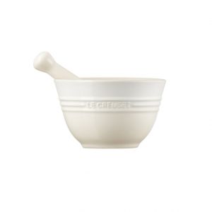 Le Creuset Pilon et Mortier, C&eacute;ramique, &Oslash; 11.5 cm, 360 g, 300 ml, Meringue