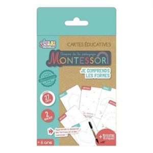 Cartes Montessori formes à dessiner effaçables apprendre à tracer !