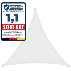 Casa Pura - Voile d'ombrage, Respirant, Blanc, 5 x 5 x 5 m, Triangulaire