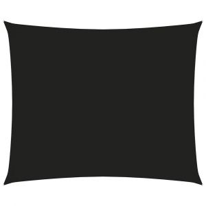 Voile toile d'ombrage parasol tissu oxford rectangulaire 6 x 7 m noir 02_0009738