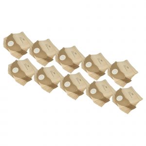 Vhbw 100x Sacs compatible avec K&auml;rcher A 2004, A 2000 - A 2099 Serie, A 2003 Serie, A2004 aspirateur - 25cm x 24,5cm marron