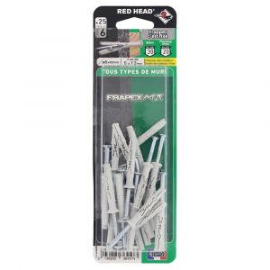 Red Head Chevilles Frapex M D.6x40mm Lot de 25