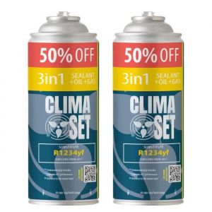 CLIMASET Kit de recharge de climatisation 2x 3in1 R1234yf XL 2x 470g