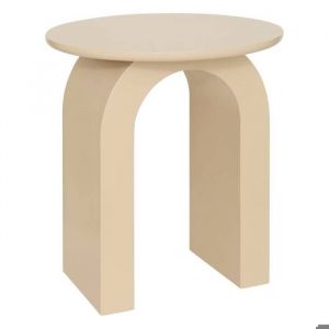 Atmosphera Table d appoint Stoa beige 40x40cm créateur d'intérieur