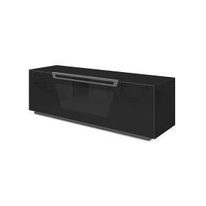 Munari KAIROS HOME meuble pour TV jusqu'à 65" KVT152BAS Collection VENTIMIGLIA (Noir brillant - Verre trempé)