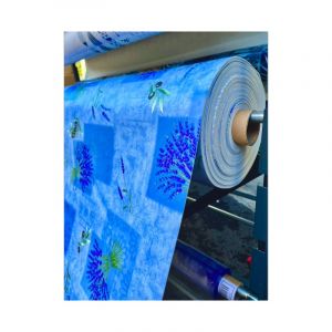 Nappe Bulgomme Imprimée Provençale - Au mètre - 140 x 240 cm - bleu .