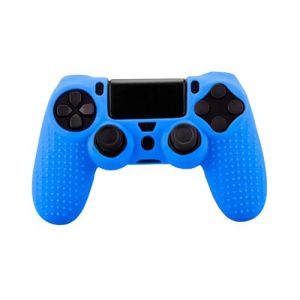 OCIODUAL Coque de Protection Silicone Compatible avec Manette PS4-Slim-PRO Bleu Gamepad Étui Housse Skin Bumper Anti-Dérapant