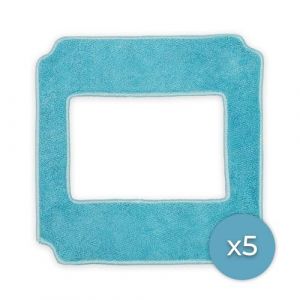 Cecotec Pack de 5 serpillières pour Robots aspirateurs Lave-vitres Conga Windroid 1390 Double Spray. Consommable - Accessoires pour Robot Lave-vitres, Contient 5 unités.