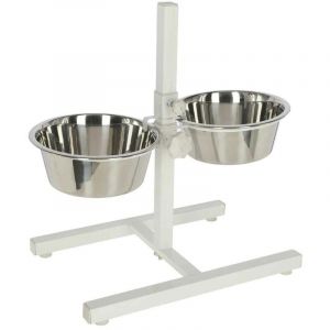 Kerbl Bar à Aliments Blanc pour Chien - 2x1,8L