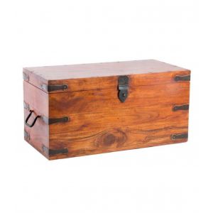 Image de Wadiga Malle de rangement en bois massif acacia 60x30x30cm