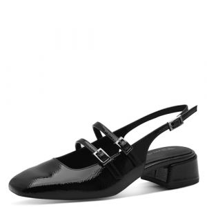 Tamaris Femme Damen 1-29510-44 Escarpins, Noir laqué, 39 EU