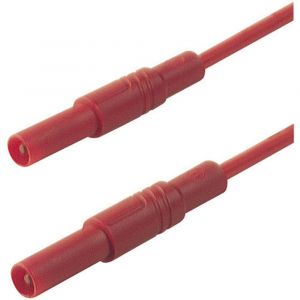 SKS Hirschmann Cordon de mesure de sécurité 934070101 [ Banane mâle 4 mm - Banane mâle 4 mm] rouge 0.25 m 1 pc(s)