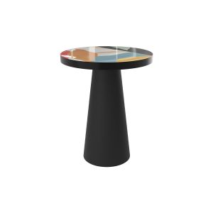 Rendez Vous Déco Table d'appoint ronde en métal multicolore et noir 40,5 cm