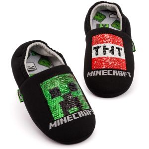 Minecraft Chaussons enfant Creeper Sequin Applique