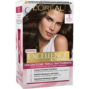 L'Oréal Excellence - Crema Colorante Triplo Trattamento Avanzato - 3 Castano Scuro