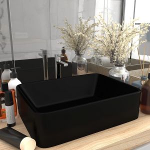 VidaXL Lavabo de luxe Noir mat 41x30x12 cm Céramique