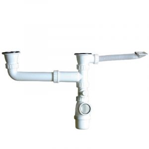 Franke Bonde avec tubulure pour &eacute;vier 2 cuves D70 avec prise m&acirc;le - 265915