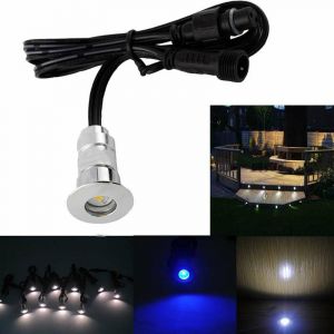 Pack Mini Spots LED Ronds &Eacute;tanches SP-E02 - Tout Compris - Blanc Chaud 2700K - 6 spots LED - RadioFr&eacute;quence