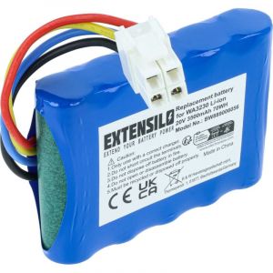 EXTENSILO Batterie compatible avec Worx WR100SI, WR092S, WR096S, WR091S, WR095S, WR090S, WR101SI, WR094S, WR093S tondeuse (3,5Ah, 20V, Li-ion) - Neuf