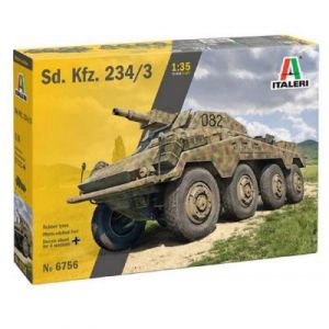Italeri 6756 1:35 SD.Kfz. 234/3 SW Voiture blindée Réplique fidèle à l'original, modélisme, kit de Construction en Plastique, Bricolage, Loisirs, Collage, modélisme, assemblage, non laqué