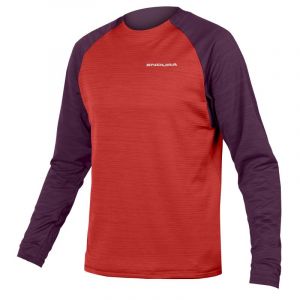 Image de Endura SingleTrack Fleece - Maillot VTT homme Aubergine S
