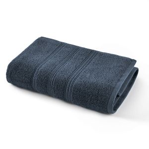 Image de Drap de bain uni coton bio 600g/m², Scenario Bleu Marine Taille 70X140 cm