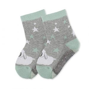 Sterntaler Chaussettes enfant à semelles Air Stanley mouton mélange argenté - Taille 27/28
