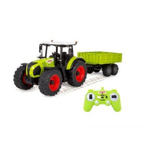 JAMARA Claas Arion 660 405360 avec remorque à Bascule 1:24 2,4 GHz – Jouet Tracteur télécommandé, véhicule pour Enfants, modèle agricole, Cadeau pour Enfants, lumière, attelage de remorque