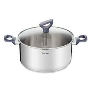 Tefal Daily Cook Casserole Acier Inoxydable 20 cm 3 Litres Fond Renforc&eacute; Tous Feux dont Induction Haute Conductivit&eacute;