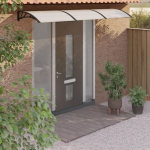 VidaXL Auvent de porte Noir et transparent 300x80 cm Polycarbonate