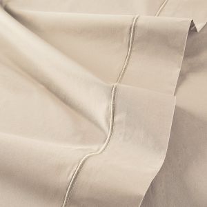 Anne de Solène Drap plat coton grège 180x290 cm