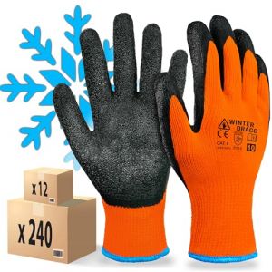 MK-Glove – gants de travail gants d'hiver 72 paires - taille 9 - L revêtement en latex résistants à l'abrasion, pour les travaux de jardinage et