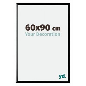 Your Decoration - 60x90 cm - Cadres Photos en Plastique Avec Verre acrylique - Anti-Reflet - Excellente Qualité - Noir Très Brillant - Cadre