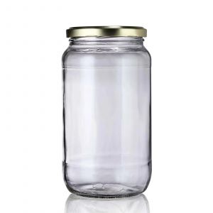 Lot de 6 bocaux 1062mL couvercles or