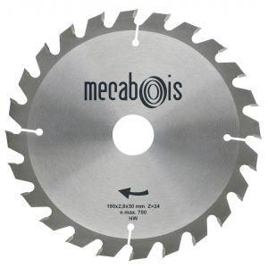 Mecabois Lame carbure SILERGIE I D.160 x 2,6 x 16 mm Z 24 Alt. - Bois/Isolants