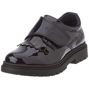 Image de Pablosky Chaussures finition cuir verni &agrave; franges et bride autoagrippante Bleu - Taille 28