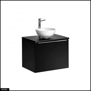 Meuble sous vasque - 60 cm - avec Vasque à poser et Plan - BOLD BLACK