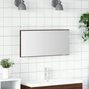 VidaXL Miroir de salle de bain Chêne marron 80 x 8,5 x 37 cm