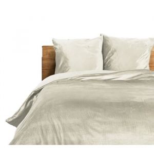 Housse de couette - Velours - Ivoire - 220x240 cm - 2 taies - Oeko-Tex