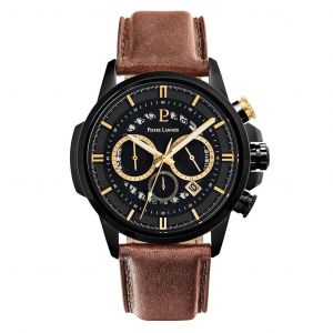 Image de Pierre Lannier Montre pour homme 237F434 avec bracelet en cuir marron