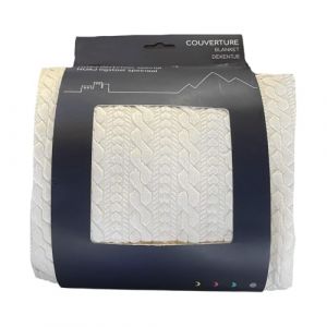 Dodo Mon PTIT Couverture NUAJ 30x30 cm Ecru pour transat, B&eacute;b&eacute;