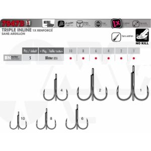 Vmc HAMECON TRIPLE SANS ARDILLON 7547BBN - BLACK NICKEL N&ordm;6