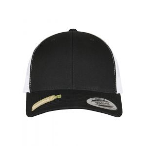 Flexfit 6606RT - Unisexe Casquette de camionneur rétro YP classique recyclée blk/wht