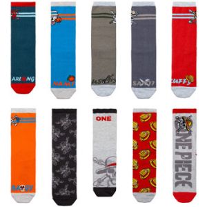 Image de Chaussettes enfant Dessins Anim&eacute;s Lot de 10 paires de chaussettes enfant - Couleur 31 / 34,35 / 37,38 / 40 - Taille Rouge