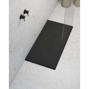 Receveur de douche extraplat rectangulaire noir 70x100 cm Clay