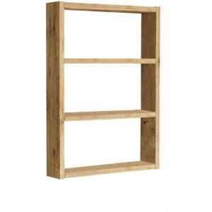 Dmora - tagère murale Dalbier, Étagère, Tablette murale, Rayonnage polyvalent, 43x9h60 cm, Chêne