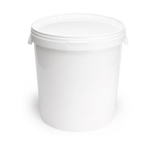 Garronda Seau avec Couvercle 30 L pour Le Stockage de Produits Alimentaires et Chimiques 20 Pièces Blanc GD-0071